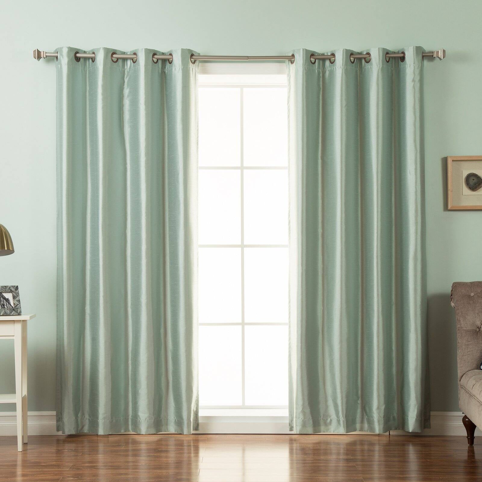 Best Home Fashion Faux Silk Blackout Curtains