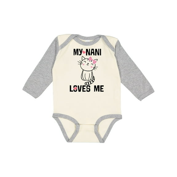 Inktastic My Nani Loves Me Girls Girls Long Sleeve Baby Bodysuit