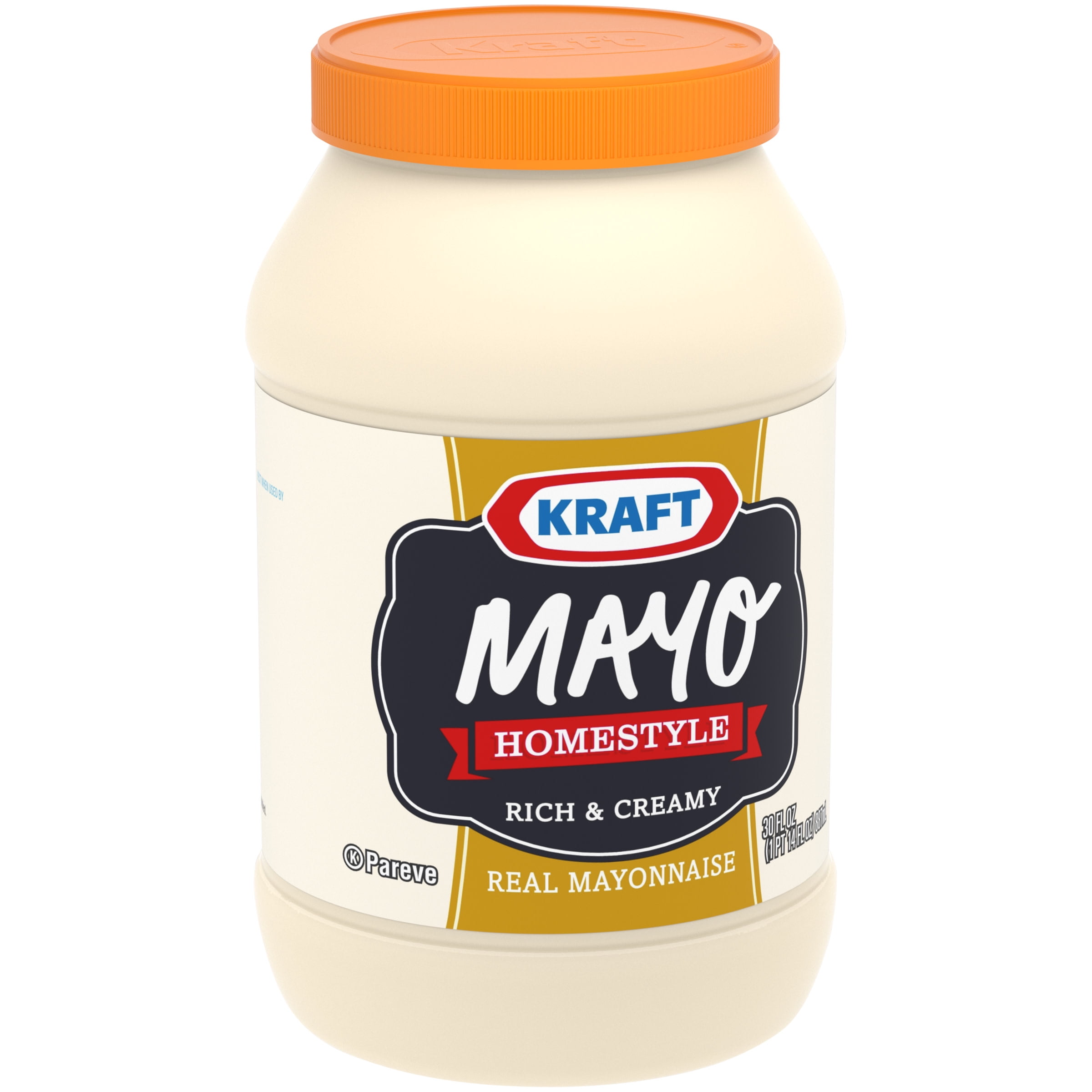 Kraft Mayo Homestyle Mayonnaise, 30 fl oz Jar