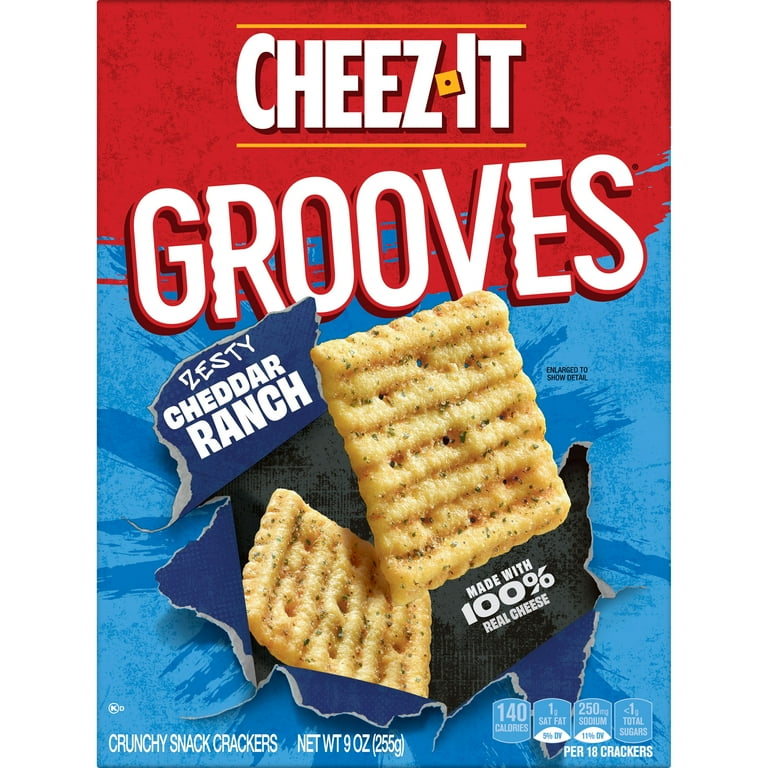 Cheez It Grooves Cheddar Ranch 9oz, Pack of 2 - Walmart.com