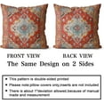 thumbnail image 2 of Boho Throw Pillow Covers 18x18 inch Set of 2 Monaco Rug Persian Carpet Double Sided Pattern Cotton Soft Pillow Case Cushion Cover Pillowcase for Couch Sofa Bed Decorative (Orange), 2 of 6