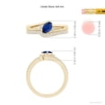thumbnail image 3 of ANGARA Natural Tilted Sapphire Split Shank Bridal Set with Diamonds in 14K Yellow Gold for Women (Size-6x4mm) | September Birthstone, Anniversary, Jewelry Gift for Women | Natural Blue Sapphire Ring, 3 of 9