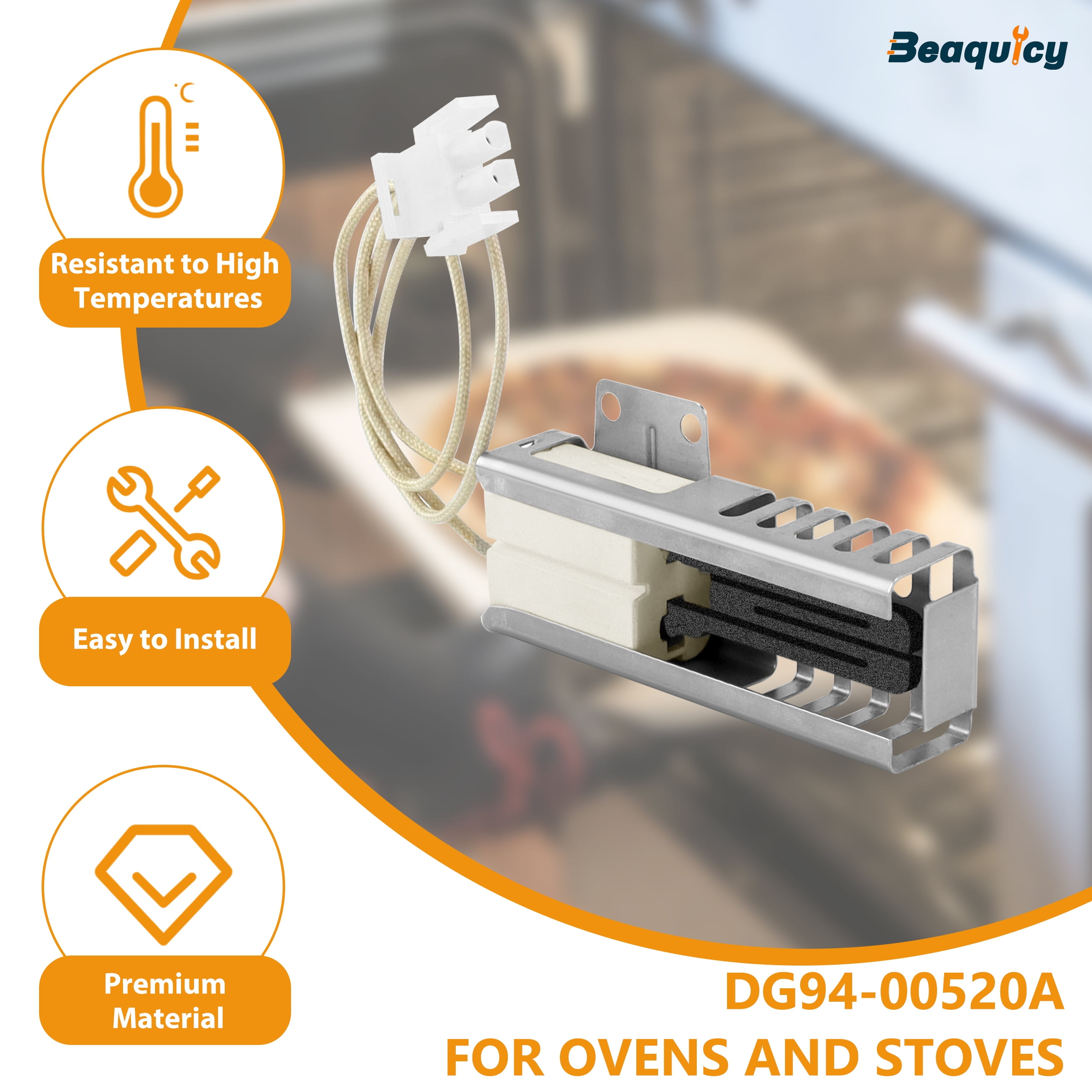 Beaquicy DG94-00520A Gas Igniter Range Oven Compatible with Gas Oven NX58H5600SS Nx58h9500ws Nx58f5500ss
