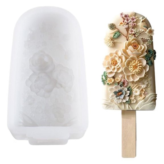 Silicone Flower DIY Ice Craft Easy Unmold Fresh Dessert Tray for Baking Candy Chocolate