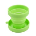 thumbnail image 4 of Vaso plegable telescópico de silicona para beber, ideal para viajes, camping y exteriores, color verde., 4 of 12