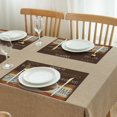 thumbnail image 4 of Placemats Set Of 4 Linen Non Slip Table Place Mats Coffee Theme Classic House Placemats for Outdoor Tables Desk Kitchen, 4 of 7