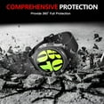 thumbnail image 5 of KOMI 2-Pack Hard PC Screen Protector Case with Tempered Glass, Compatible for Samsung Galaxy Watch 6 44mm, Ultra-thin Scratch Resistant Anti-slip Cover for Galaxy Watch6, Black Transparent, 5 of 7