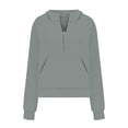 thumbnail image 5 of XIAONU Women's Half Zip Hoodies Raglan Sleeve Pullover Comfy Casual Daily Top, 5 of 5