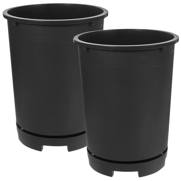 1 Set of Home Plastic Flower Pots Plastic Planter Pots Succulent Pots with Trays