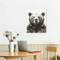 thumbnail image 2 of COMIO  Sylvie Bear Animal Print Black and White Portrait Framed Canvas Wall Art, 2 of 4