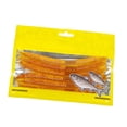 thumbnail image 1 of 6 señuelos de pesca de gusanos de fideos realistas, señuelos blandos para pesca en agua dulce. naranja, 1 of 9