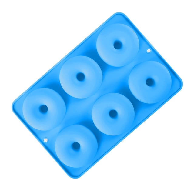Molde de silicona para 6 muffins y donas, molde antiadherente para postres, para hacer donas, pasteles, chocolates, postres y mucho más.