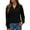 Black, variant on MIXUE Boho Tops For Women Autumn Winter Solid Color V Neck Lapel Long Sleeve Casual Basic Pullover Shirts For Women T-shirts Activewear,Gray,XL