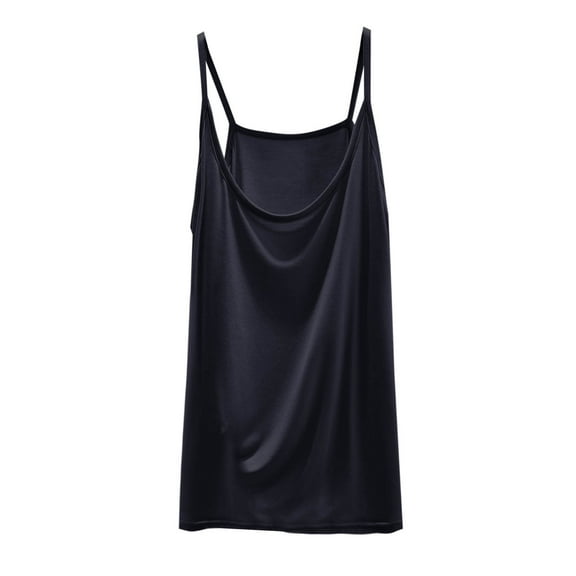 Staron Summer Tank Tops for Women Casual Solid Color Round Neck Sleeveless Loose Comfy Basic Fashion Camisole, Dark Gray 4XL
