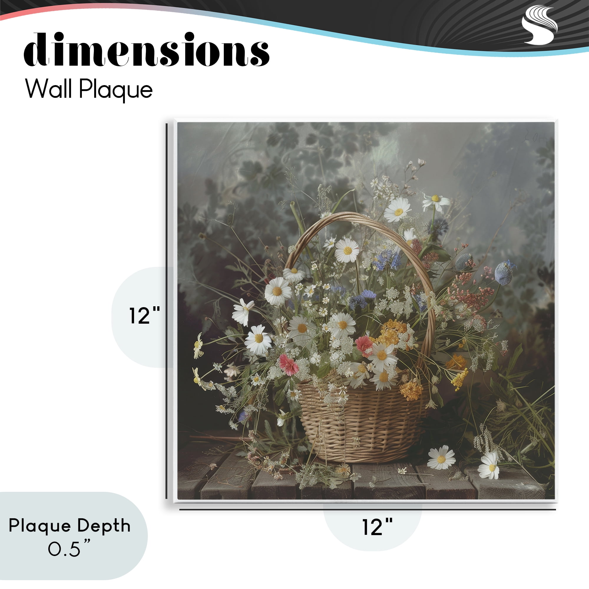 Stupell Industries Florals In A Basket Arrangement Wall Plaque Art, design by Lazar Studio
