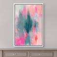 thumbnail image 2 of IDEA4WALL Framed Canvas Print Neon Pink & Blue Watercolor Collage Abstract Shape Wall Art Modern Artwork Decor Bohemian Colorful Chic for Living Room, Bedroom - White 24"x36", 2 of 5