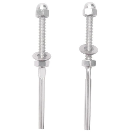 

YUPVM 50 Pcs Stainless Steel Handrail Railing Cable Tensioner Threaded Stud End Fitting For 1/8 Inch Cable Wire (50 Pack)