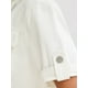 thumbnail image 5 of Chaqueta de mezclilla casual de mujer Inspire Chic con cuello de solapa, manga corta y botones, color blanco, 5 of 6