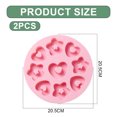 thumbnail image 2 of Kitchen baking mold-silicone 9 even love doughnut mold cake mold love five-pointed star baking mold - pink, 2 of 5