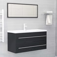 thumbnail image 1 of vidaXL 2 Piece Bathroom Furniture Set Grey Engineered Wood, 1 of 5