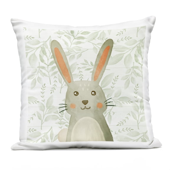 Stupell Industries Joyful Bunny on Botanicals Design by Kim Allen Outdoor Printed Pillow