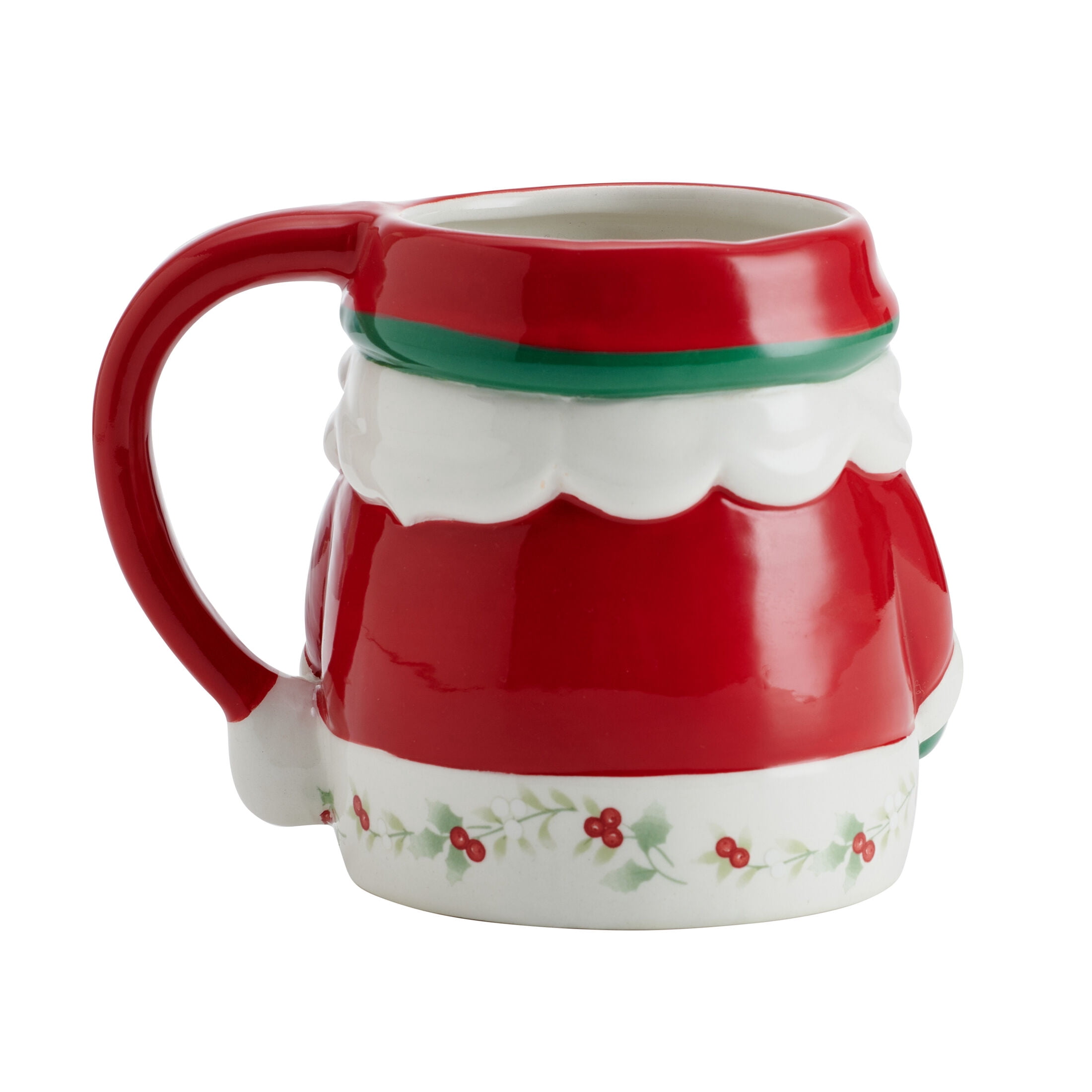 Pfaltzgraff Winterberry Dolomite 16 oz Figural Mug Santa