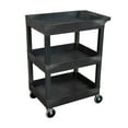 thumbnail image 6 of Luxor Plastic Utility Tub Cart - Three Shelf-Black - 24" x 18" SEC111-B, 6 of 7
