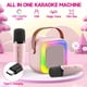 thumbnail image 3 of Máquina de karaoke SECULEAD Mini para niños con 2 micrófonos inalámbricos, color rosa, 3 of 6