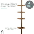 thumbnail image 2 of Bath Bliss 4-Shelf Tier Tension Corner Shower Plastic Organizer Caddy in Bronze, 2 of 8