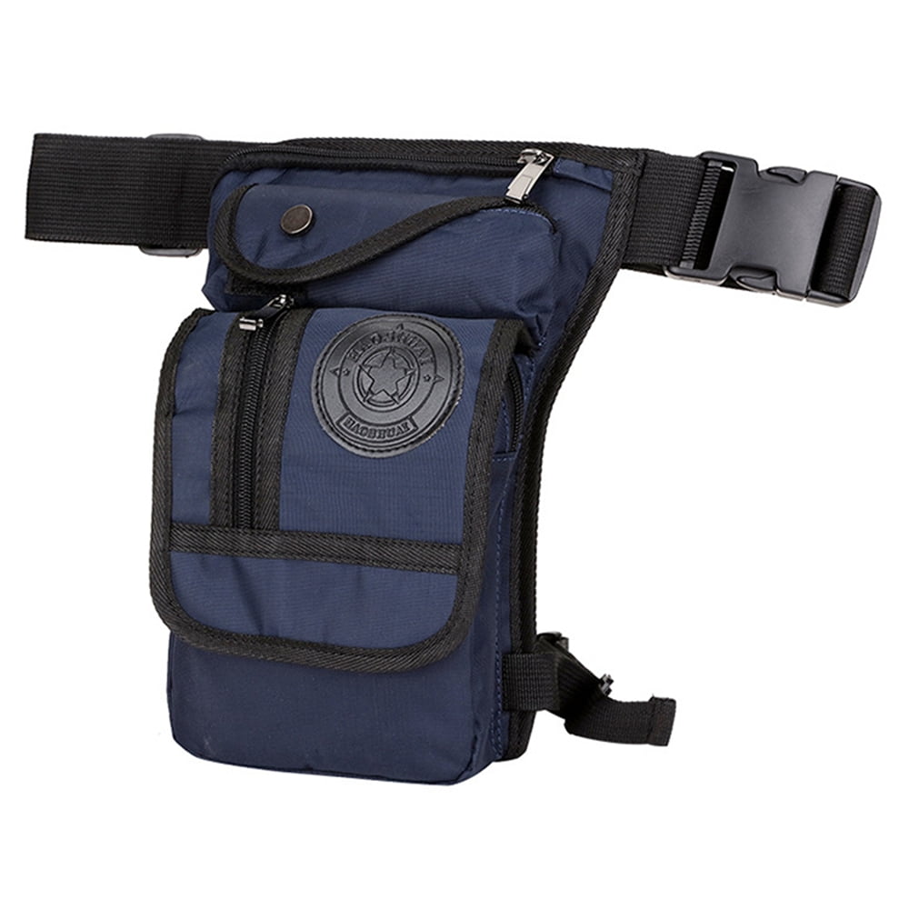 Aosijia Men Drop Leg Bag Tactical Waist Bag Outdoor Fanny Pack Adjustable  Waterproof Thigh Bag Blue 