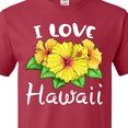 thumbnail image 4 of Inktastic I Love Hawaii Hibiscus Flowers T-Shirt, 4 of 5