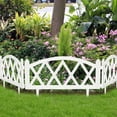thumbnail image 6 of White Plastic Garden Picket Fence Border, Modular Lawn Flowerbed Edging Panel, Weather Resistant Durable Material, Easy Install, Decorative Space Divider For Yard Pathway Flower Gardens, 6 of 6