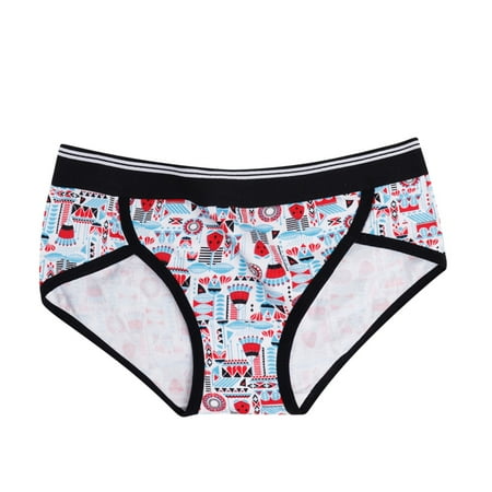 Ploknplq Womens Underwear Womens Pure Cotton Plus Size Printed Underwear Sports Fitness Leisure Yoga Shorts