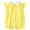 Collared Yellow, variant on 100% Cotton Newborn Baby Girl Snap-up Rompers, 0-18M,Ruffle Sleeve Infant Summer Swan Jumpsuit