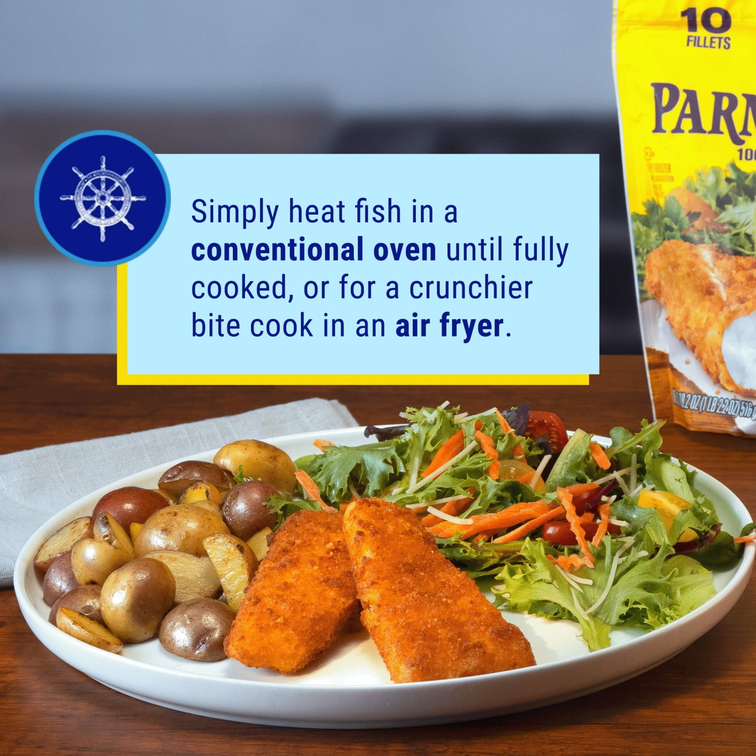 Gorton’s Parmesan Crusted Wild Caught Alaskan Pollock Fillets, 10 Count