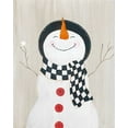 thumbnail image 2 of Tava Studios 20x24 White Modern Wood Framed Museum Art Print Titled - Festive Snowman II, 2 of 4
