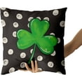 thumbnail image 2 of St Patricks Day Pillow Covers 16X16 Inch Watercolor Clover Decorative Pillow Cases Set of 2 Polka Dot Shamrock Spring Throw Pillows Farmhouse Decor for Sofa Bedroom Couch Living R, 2 of 5