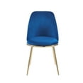 thumbnail image 2 of Porthos Home Dani Dining Chairs, Velvet Upholstery, Gold Legs (Set of 2), 2 of 6