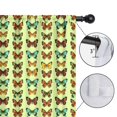 thumbnail image 4 of Butterfly and Multicolor Green Pattern Insulated Teens Curtains Set Of 2, Bedroom Essentials, Toddler Room Decor 52"x63", 4 of 5