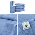 thumbnail image 6 of Hencely 6-Piece Turkish Cotton Washcloth Set – Soft, Absorbent & Durable Face Towels 12x12 in – Blue, 6 of 7