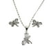 thumbnail image 1 of COLLAR DE LIBELULA BLANCA DE PLATA CON ARETES, 1 of 4