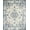 Grey Ivory, Pattern 1, variant on ODIKA Retro Vintage Traditional Medallion With Distressed Floral Border Stain Resistant Low Profile for Dorm Room, Small Living Apartment