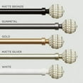 thumbnail image 7 of Exclusive Home Diana 1" Curtain Rod and Finial Set, Matte Silver, Adjustable 66"-120", 7 of 7