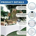 thumbnail image 2 of Table Cover For 6 Foot Rectangle Tables8 Pack White Fitted Stretch TableclothElastic Spandex 6ft Folding Tablecloths For Party Vendor Booth Display Banquet Buffet Event Craft Trade Show, 2 of 8