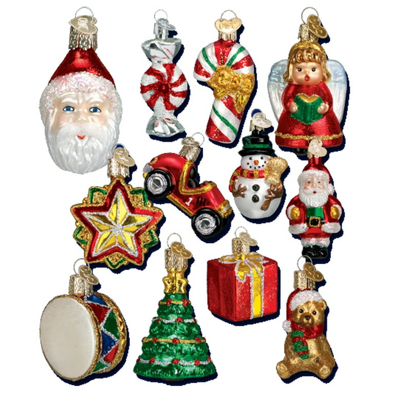 Old World Christmas Miniature Christmas Ornaments 12 Piece Set