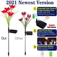 thumbnail image 2 of Solar Lights Outdoor - New Upgraded Solar Garden Lights, Multi-Color Changing Lily Solar Flower Lights for Patio,Yard Decoration, Bigger Flower and Wider Solar Panel (2 Pack), 2 of 6
