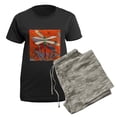 thumbnail image 5 of CafePress - Dragonfly Women's Dark Pajamas - Women's Short Sleeve Print T-Shirt and Pants Dark Cotton Pajama Set, 5 of 7
