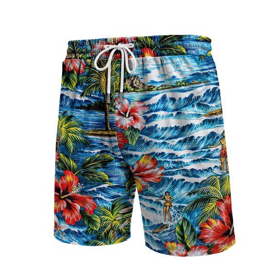 Kcolen Swim Trunks for Men Short High Stretch Board Shorts Loose Mens Swimsuit Swim Trunks Men Beach Summer Fashion Swimwear