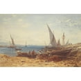 thumbnail image 3 of Félix Ziem 14x11 Black Modern Framed Museum Art Print Titled - Fishermen and Boats at Water's&nbsp;Edge (19th&nbsp;Century), 3 of 5