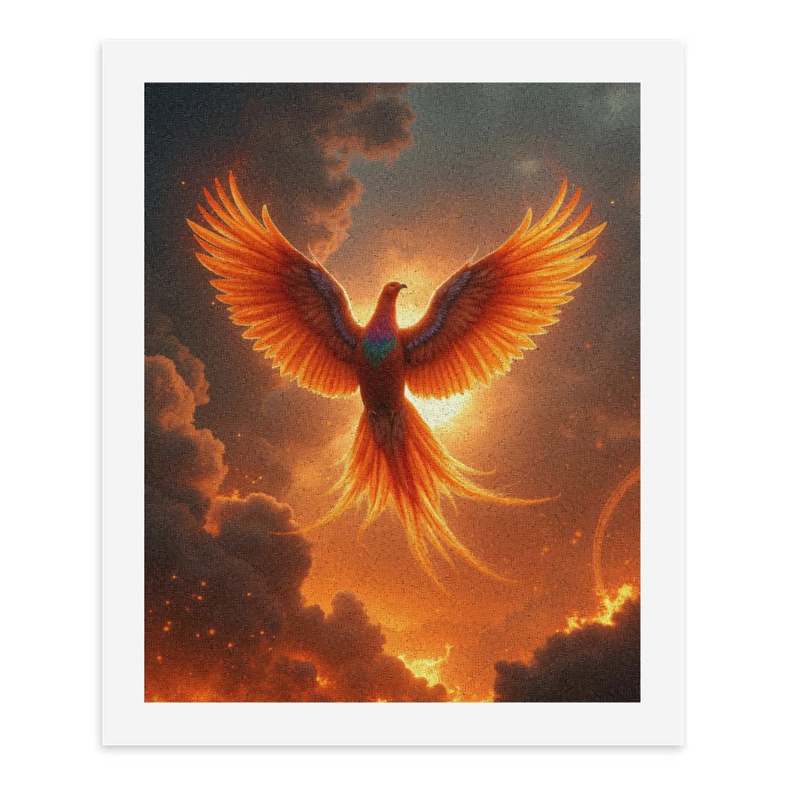 Paint by Numbers Kit for Adults, Radiant Phoenix Soaring Skies Paint by Numbers, Easy Paint by Numbers Kit for Adults Beginner, DIY Adult Paint by Number Kits on Canvas, 12x16in Home Decor